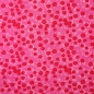 Preview: ST10053 Unelastische Webware in pink mit roten und weißen Blütenbättern aus 100% Baumwolle